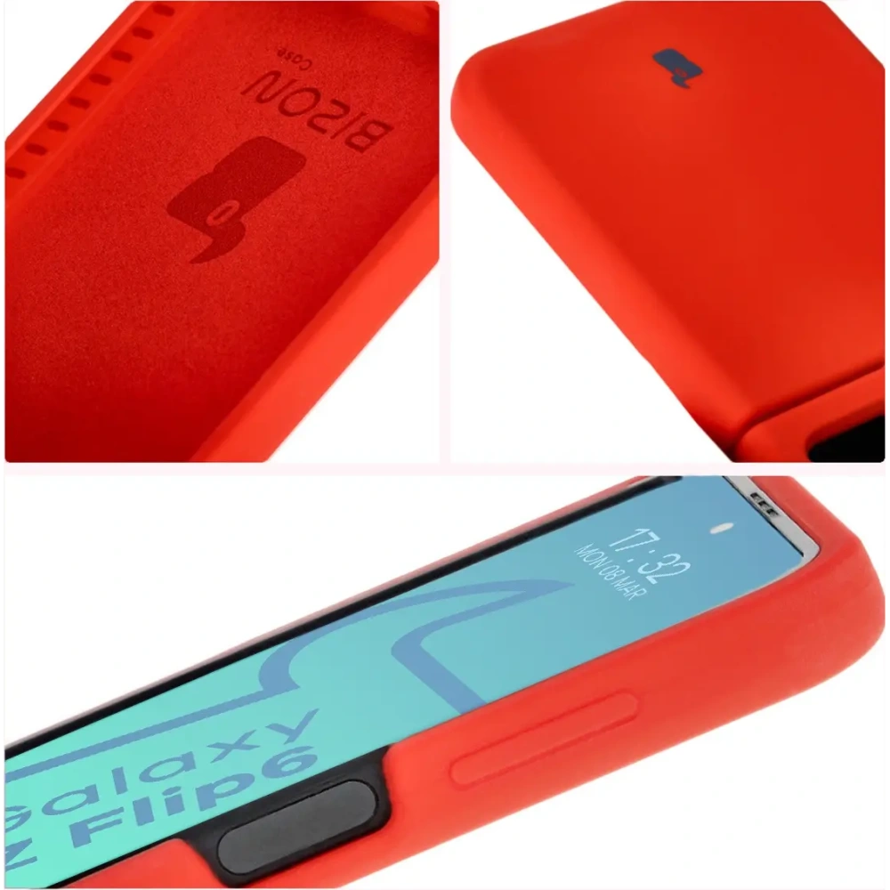 Silikonowe etui Bizon Soft Case do Samsung Galaxy Z Flip6 / 7 FE czerwone