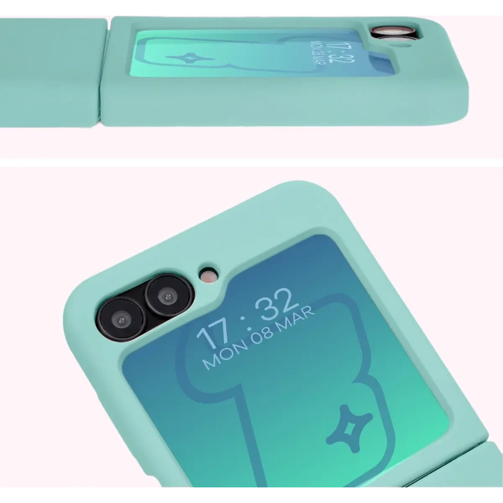 Silikonowe etui Bizon Soft Case do Samsung Galaxy Z Flip6 / 7 FE turkusowe