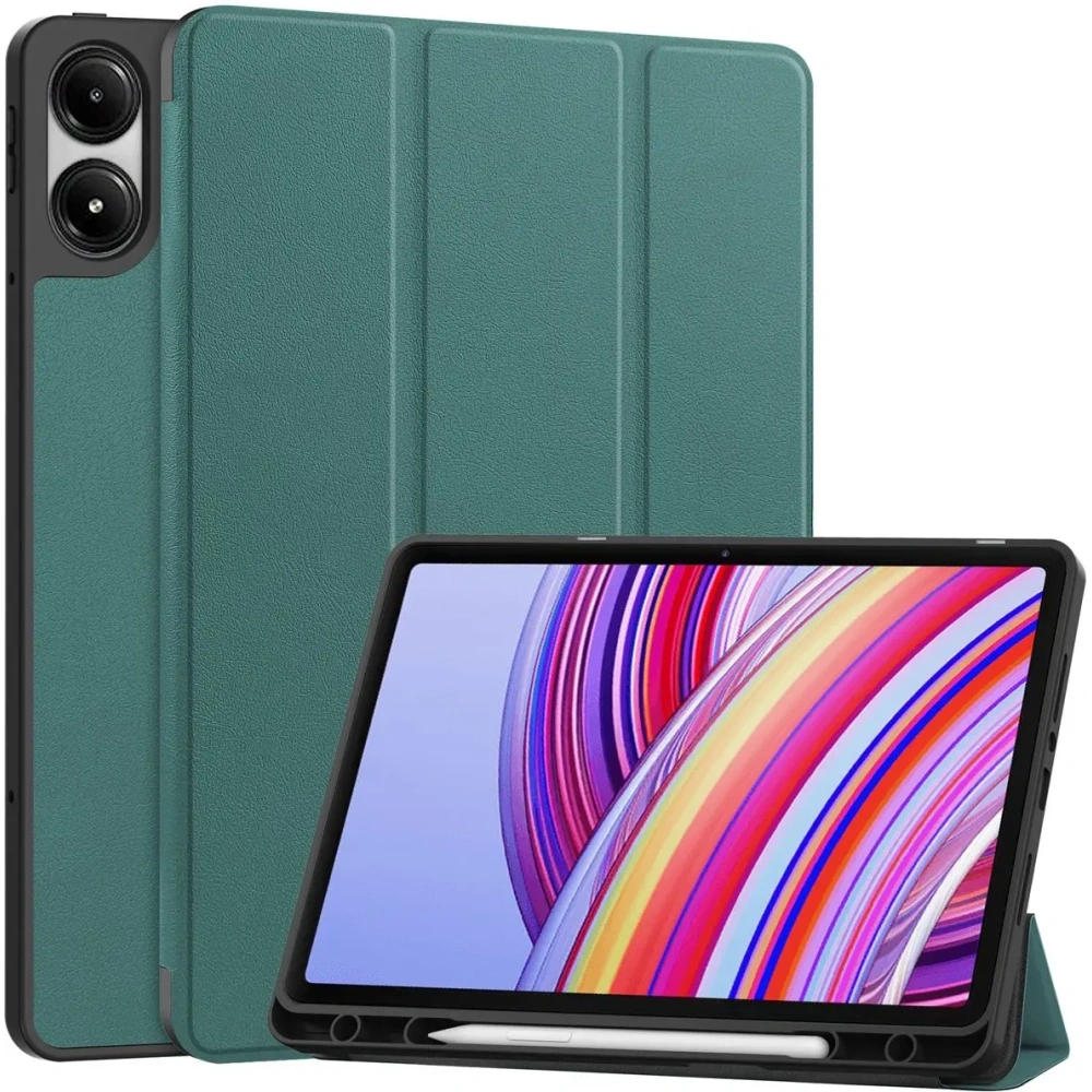 Etui z klapką Bizon Case Tab Lizard do Xiaomi Redmi Pad Pro 12.1 ciemnozielone