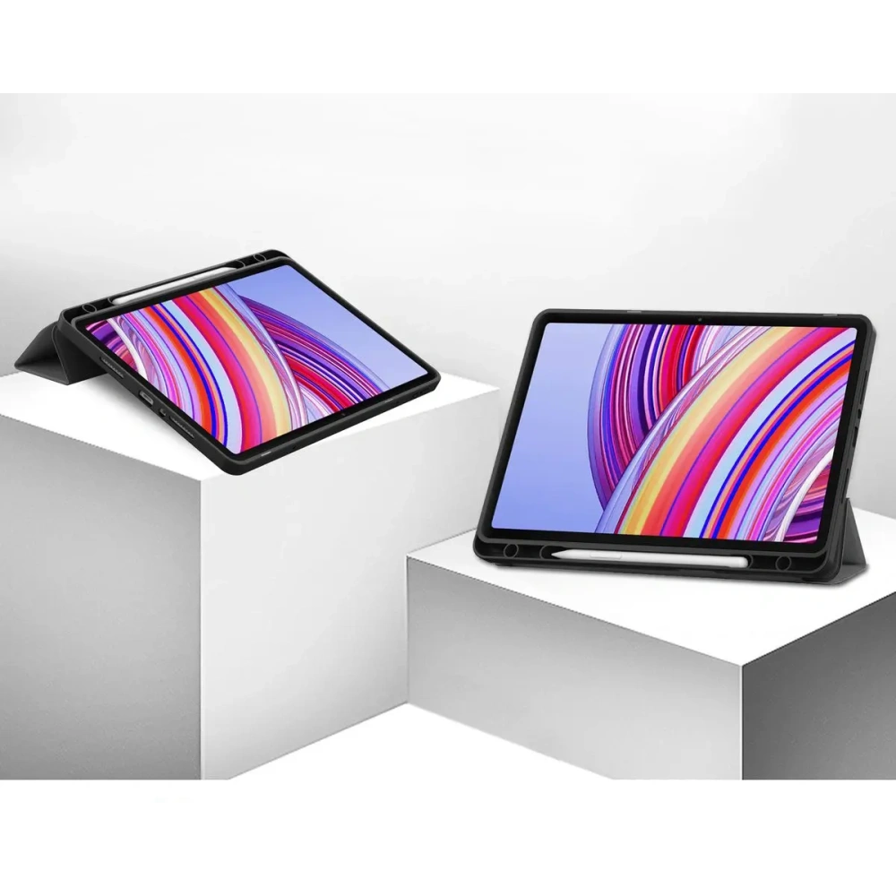 Etui z klapką Bizon Case Tab Lizard do Xiaomi Redmi Pad Pro 12.1 szare