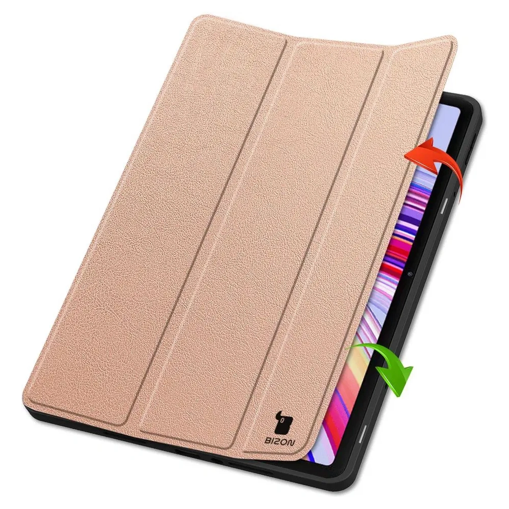 Etui z klapką Bizon Case Tab Lizard do Xiaomi Redmi Pad Pro 12.1 różowozłote