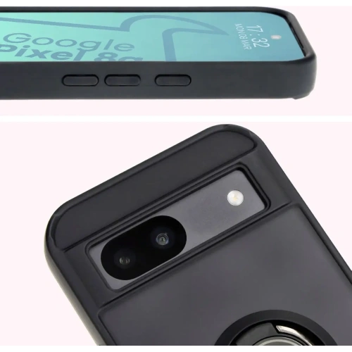 Kup Etui s úchopem na prst Bizon Case Hybrid Ring pro Google Pixel 8a kouřové s černým rámem - BIZ5979 - {ean13} - Sklep Home Screen