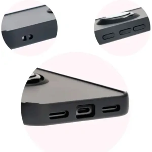Etui z uchwytem na palec Bizon Case Hybrid Ring do Google Pixel 8a przydymione z czarną ramką