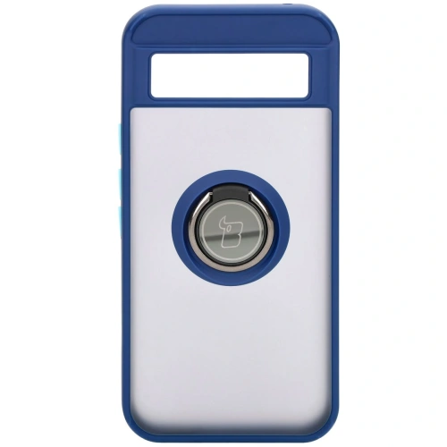 Kup Etui s úchopem na prst Bizon Case Hybrid Ring pro Google Pixel 8a kouřové s modrým rámečkem - BIZ5980 - {ean13} - Sklep Home Screen