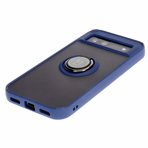 Kup Etui s úchopem na prst Bizon Case Hybrid Ring pro Google Pixel 8a kouřové s modrým rámečkem - BIZ5980 - {ean13} - Sklep Home Screen