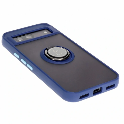 Kup Etui s úchopem na prst Bizon Case Hybrid Ring pro Google Pixel 8a kouřové s modrým rámečkem - BIZ5980 - {ean13} - Sklep Home Screen