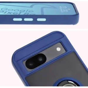 Kup Etui s úchopem na prst Bizon Case Hybrid Ring pro Google Pixel 8a kouřové s modrým rámečkem - BIZ5980 - {ean13} - Sklep Home Screen