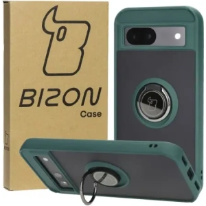 Kup Bizon Case Hybrid Ring Google Pixel 8a rauchig mit einem dunkelgrünen Rahmen - BIZ5742 - {ean13} - Sklep Home Screen