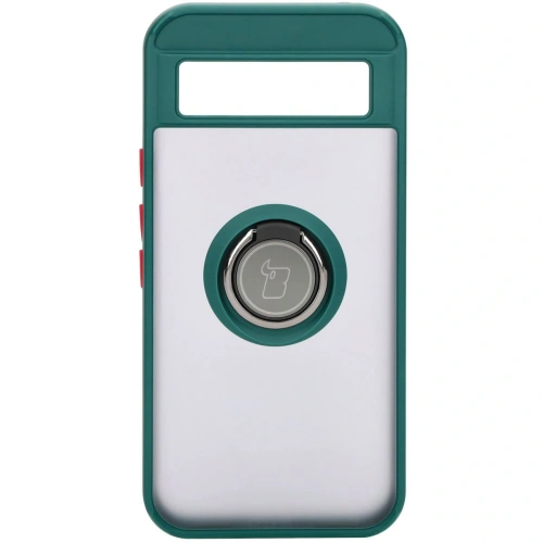 Kup Etui s úchopem na prst Bizon Case Hybrid Ring pro Google Pixel 8a kouřové s tmavě zeleným rámečkem - BIZ5742 - {ean13} - Sklep Home Screen
