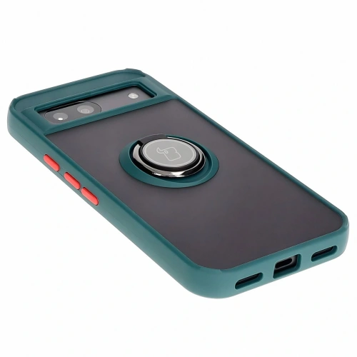 Kup Etui s úchopem na prst Bizon Case Hybrid Ring pro Google Pixel 8a kouřové s tmavě zeleným rámečkem - BIZ5742 - {ean13} - Sklep Home Screen
