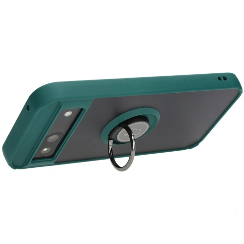 Kup Etui s úchopem na prst Bizon Case Hybrid Ring pro Google Pixel 8a kouřové s tmavě zeleným rámečkem - BIZ5742 - {ean13} - Sklep Home Screen