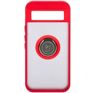 Kup Etui s úchytem na prst Bizon Case Hybrid Ring pro Google Pixel 8a kouřové s červeným rámem - BIZ5743 - {ean13} - Sklep Home Screen