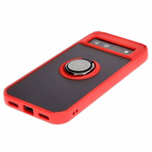 Kup Etui s úchytem na prst Bizon Case Hybrid Ring pro Google Pixel 8a kouřové s červeným rámem - BIZ5743 - {ean13} - Sklep Home Screen