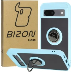 Kup Etui s úchopem na prst Bizon Case Hybrid Ring pro Google Pixel 8a kouřové s jasně modrým rámečkem - BIZ5744 - {ean13} - Sklep Home Screen