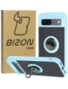 Kup Etui s úchopem na prst Bizon Case Hybrid Ring pro Google Pixel 8a kouřové s jasně modrým rámečkem - BIZ5744 - {ean13} - Sklep Home Screen