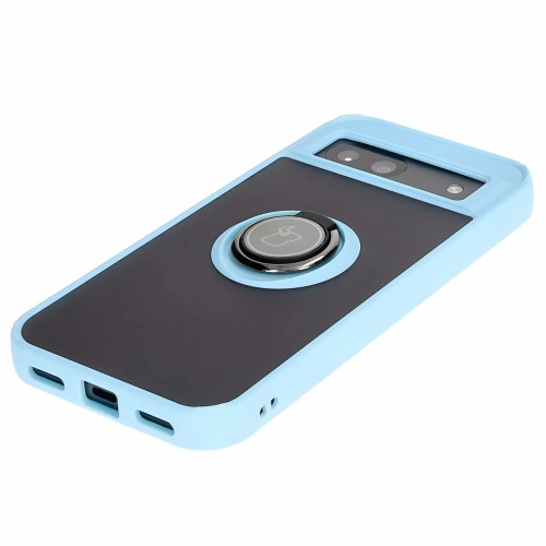 Kup Etui s úchopem na prst Bizon Case Hybrid Ring pro Google Pixel 8a kouřové s jasně modrým rámečkem - BIZ5744 - {ean13} - Sklep Home Screen