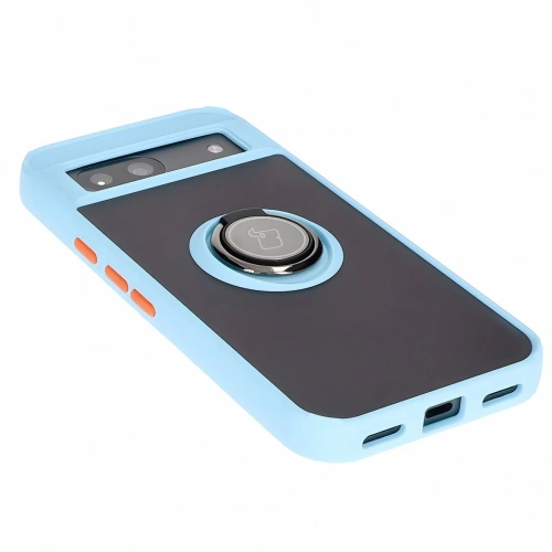Kup Etui s úchopem na prst Bizon Case Hybrid Ring pro Google Pixel 8a kouřové s jasně modrým rámečkem - BIZ5744 - {ean13} - Sklep Home Screen
