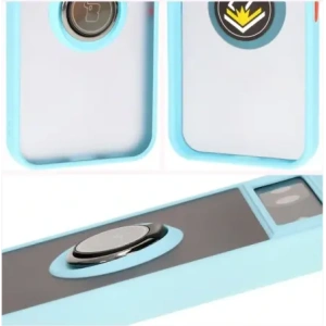 Kup Etui s úchopem na prst Bizon Case Hybrid Ring pro Google Pixel 8a kouřové s jasně modrým rámečkem - BIZ5744 - {ean13} - Sklep Home Screen