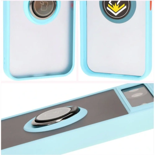 Kup Etui s úchopem na prst Bizon Case Hybrid Ring pro Google Pixel 8a kouřové s jasně modrým rámečkem - BIZ5744 - {ean13} - Sklep Home Screen