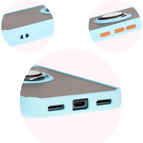Kup Etui s úchopem na prst Bizon Case Hybrid Ring pro Google Pixel 8a kouřové s jasně modrým rámečkem - BIZ5744 - {ean13} - Sklep Home Screen