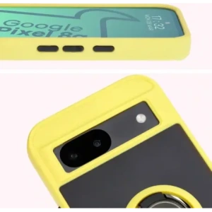 Kup Bizon Case Hybrid Ring Google Pixel 8a rauchig mit einem gelben Rahmen - BIZ5745 - {ean13} - Sklep Home Screen