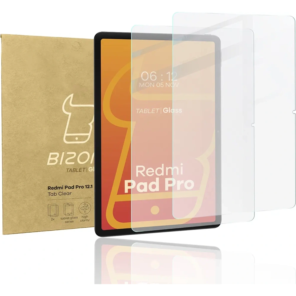 Szkło hartowane do tabletu Bizon Glass Tab Clear do Xiaomi Redmi Pad Pro 12.1 [2 PACK]