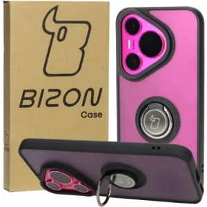 Buy Bizon Case Hybrid Ring Huawei Pura 70 smoky with a black frame - BIZ5996 - {ean13} - Home Screen Store Europe