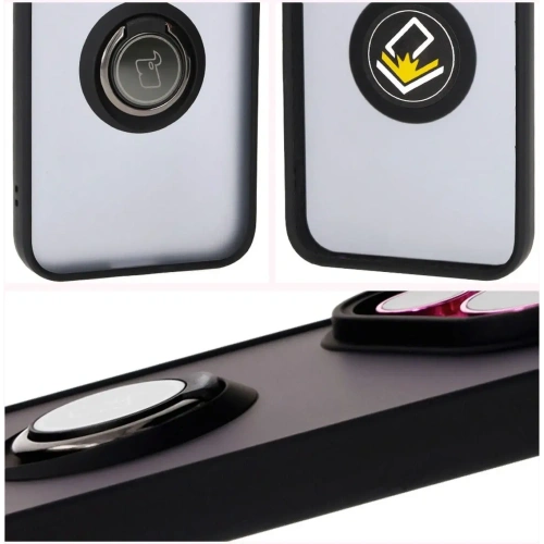Buy Bizon Case Hybrid Ring Huawei Pura 70 smoky with a black frame - BIZ5996 - {ean13} - Home Screen Store Europe