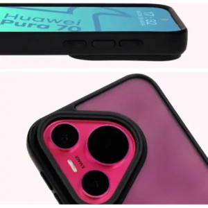 Kup Bizon Case Hybrid Gyűrű Huawei Pura 70 füstös fekete kerettel - BIZ5996 - {ean13} - Sklep Home Screen