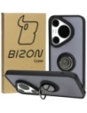 Bizon Case Hybrid Ring Huawei Pura 70 Pro / Pro+ füstös fekete kerettel