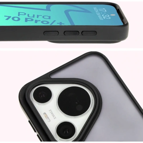 Buy Bizon Case Hybrid Ring Huawei Pura 70 Pro / Pro+ smoky with a black frame - BIZ5765 - {ean13} - Home Screen Store Europe