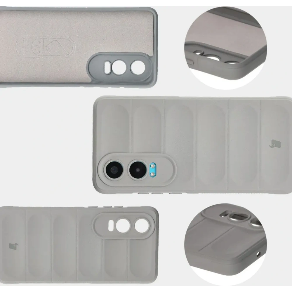 Pancerne etui Bizon Case Tur do OnePlus Nord CE4 Lite 5G jasnoszare