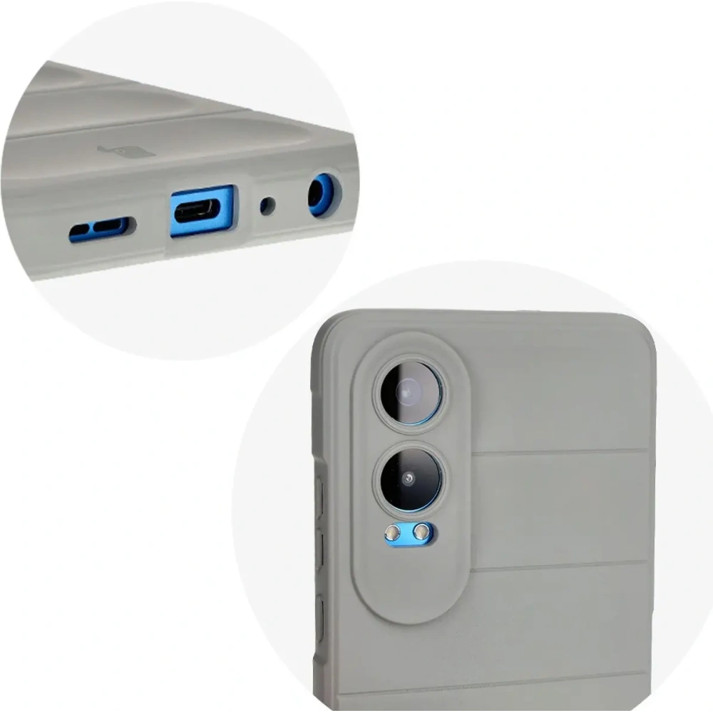 Pancerne etui Bizon Case Tur do OnePlus Nord CE4 Lite 5G jasnoszare