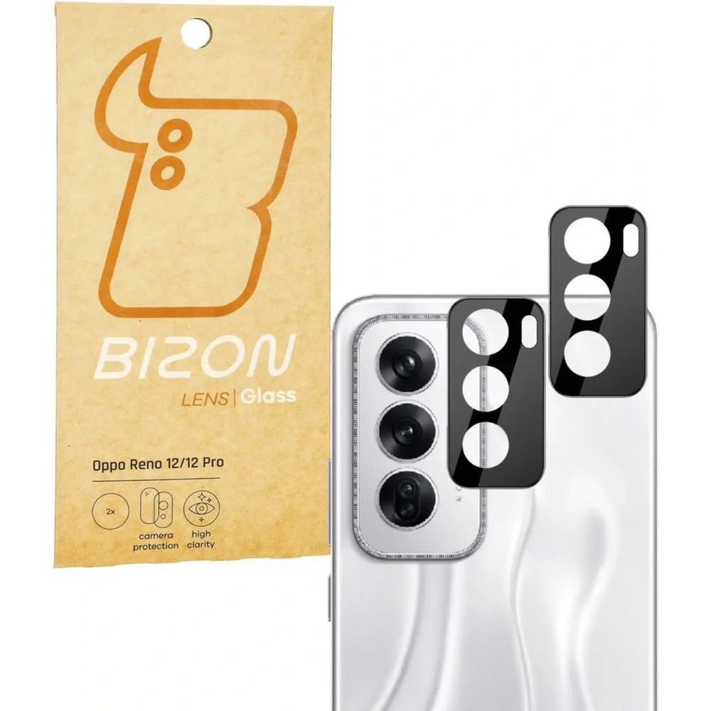 Szkło na aparat Bizon Glass Lens do Oppo Reno 12/12 Pro [2 PACK]