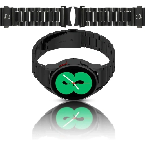 Kup Pásek z nerezové oceli Bizon Strap Watch Aura do Samsung Galaxy Watch FE/7/6/6 Classic/5/5 Pro/4/4 Classic černý - BIZ5793 - {ean13} - Sklep Home Screen