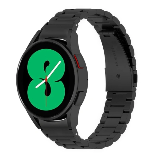 Kup Pásek z nerezové oceli Bizon Strap Watch Aura do Samsung Galaxy Watch FE/7/6/6 Classic/5/5 Pro/4/4 Classic černý - BIZ5793 - {ean13} - Sklep Home Screen