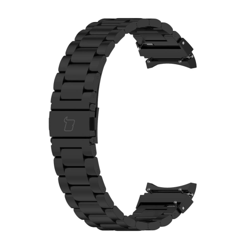 Kup Pásek z nerezové oceli Bizon Strap Watch Aura do Samsung Galaxy Watch FE/7/6/6 Classic/5/5 Pro/4/4 Classic černý - BIZ5793 - {ean13} - Sklep Home Screen