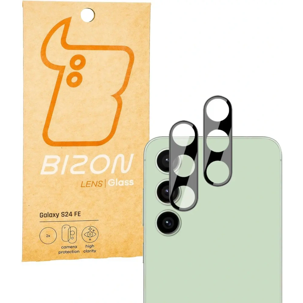 Szkło na aparat Bizon Glass Lens do Samsung Galaxy S24 FE [2 PACK]