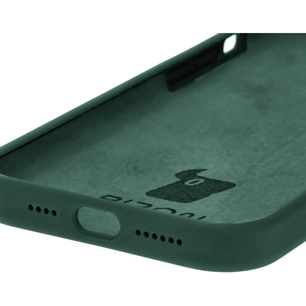 Silikonowe etui Bizon Soft Case do Apple iPhone 15 Plus ciemnozielone
