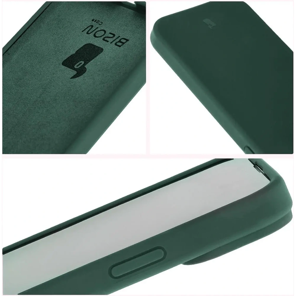 Silikonowe etui Bizon Soft Case do Apple iPhone 15 Plus ciemnozielone