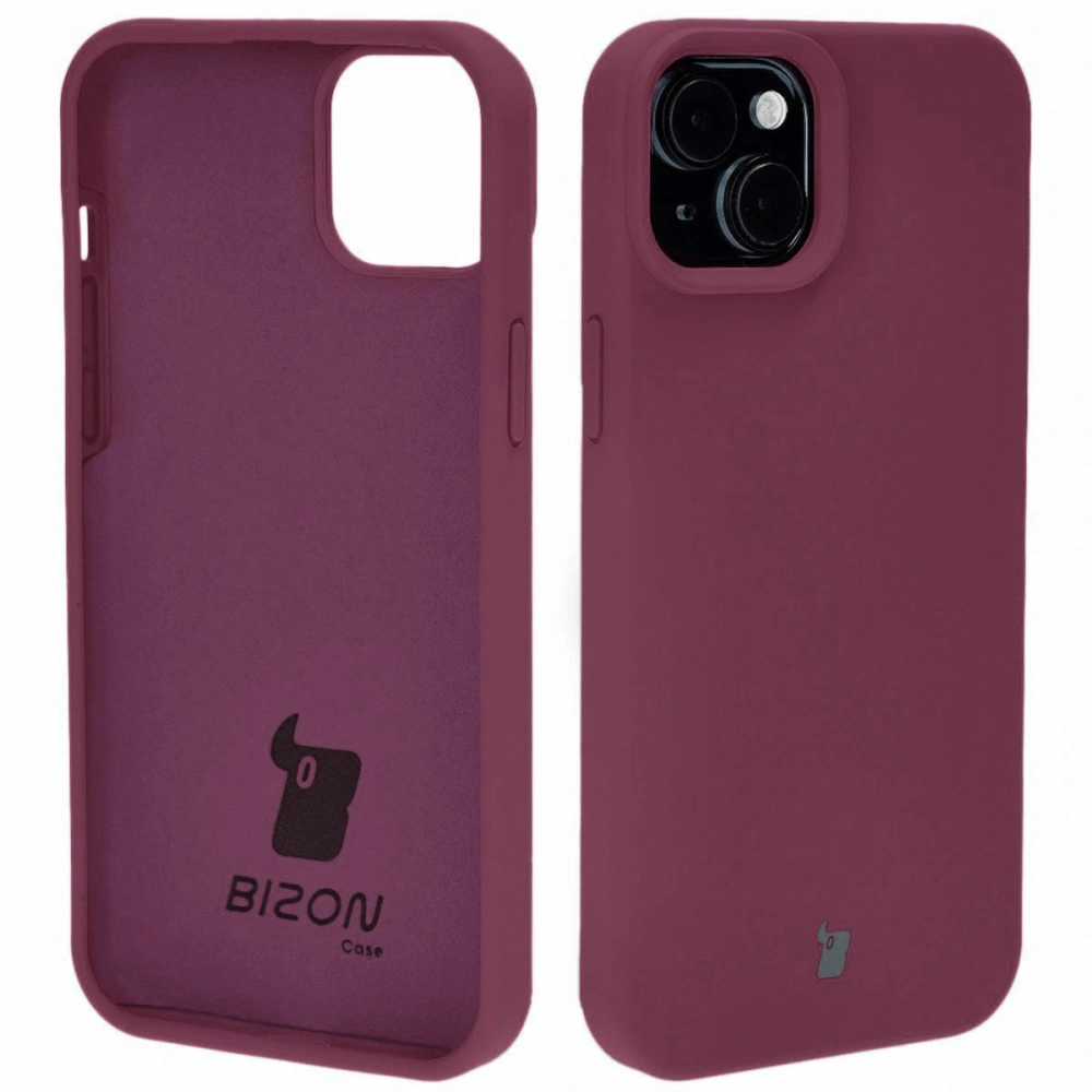 Silikonowe etui Bizon Soft Case do Apple iPhone 15 Plus ciemnofioletowe