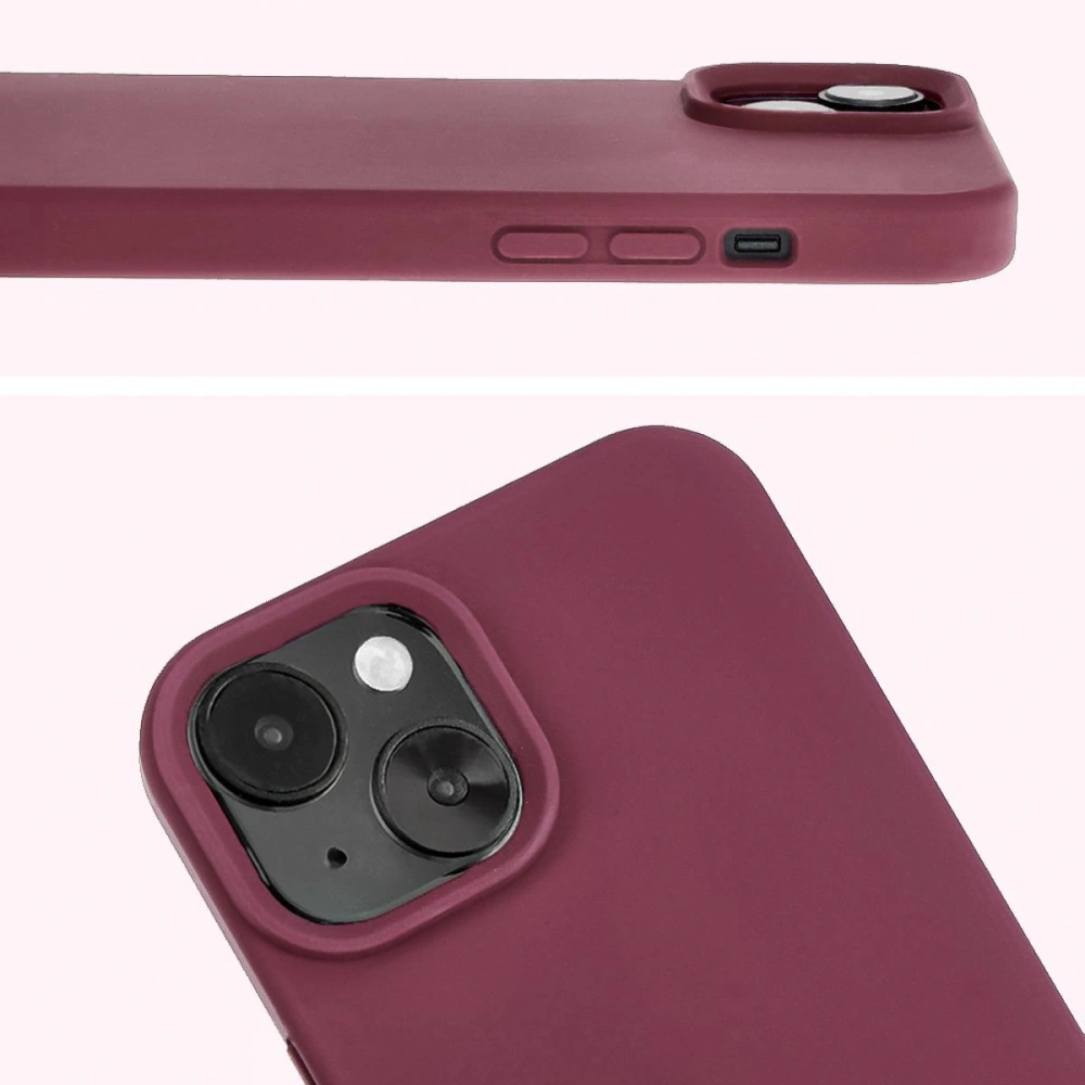 Silikonowe etui Bizon Soft Case do Apple iPhone 15 Plus ciemnofioletowe