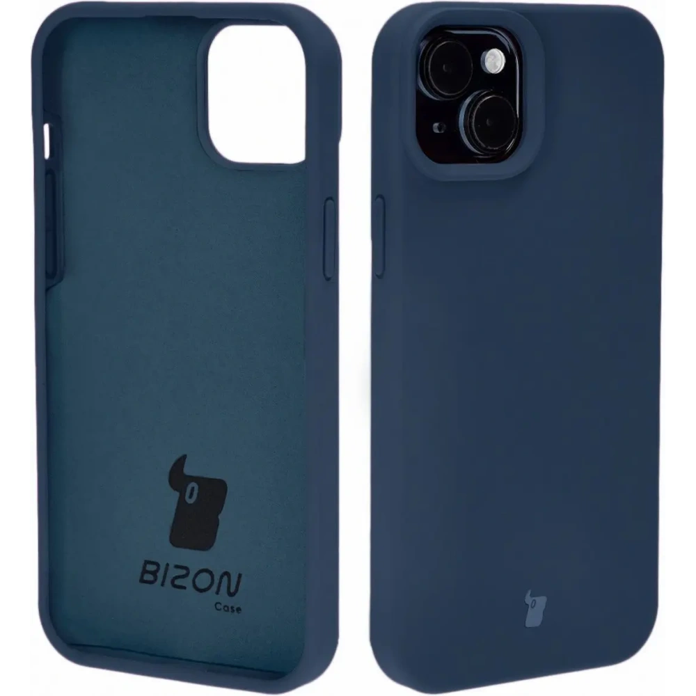 Silikonowe etui Bizon Soft Case do Apple iPhone 15 Plus ciemnoniebieskie