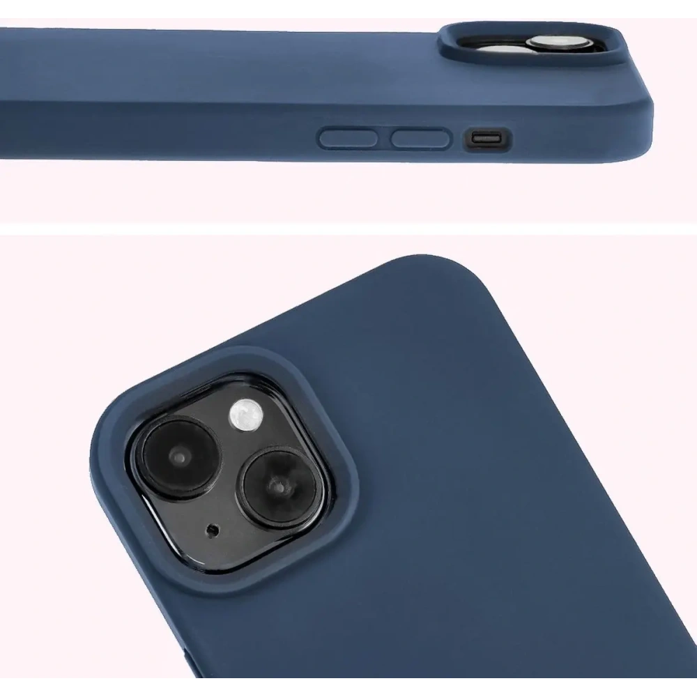 Silikonowe etui Bizon Soft Case do Apple iPhone 15 Plus ciemnoniebieskie