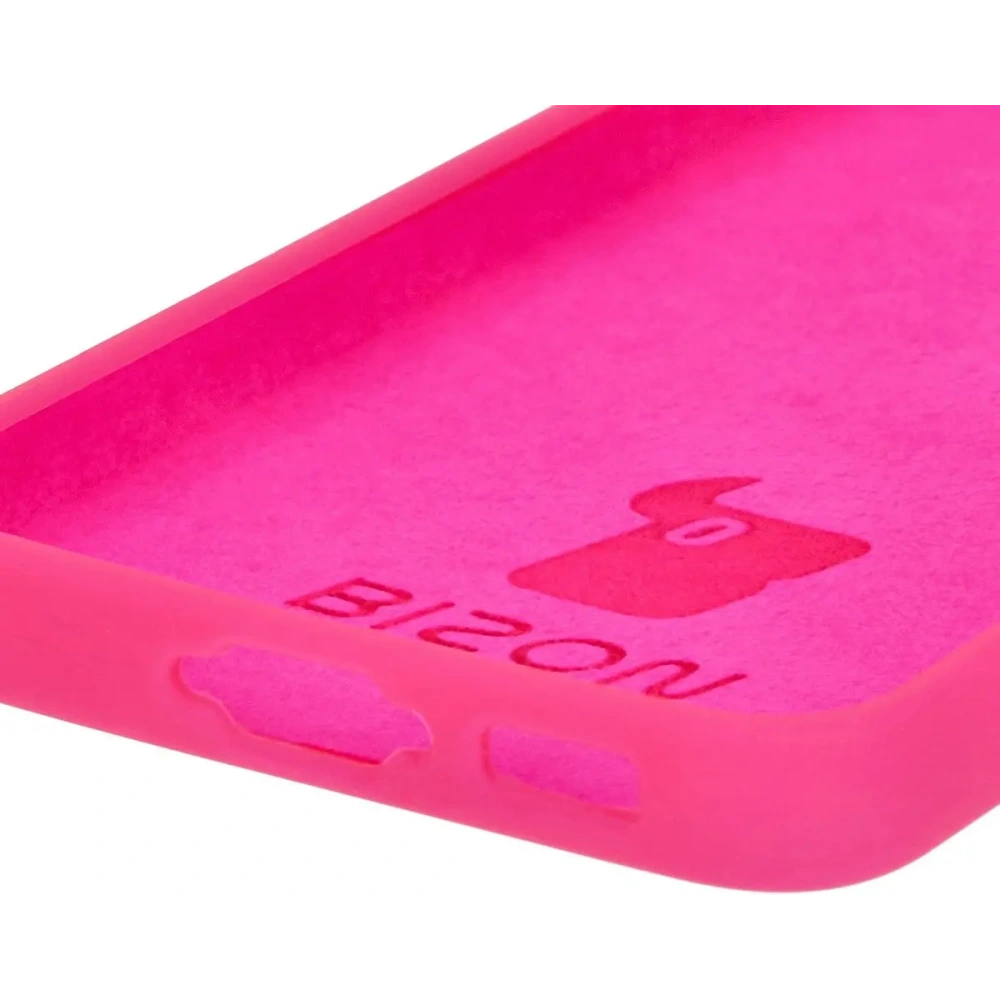 Silikonowe etui Bizon Soft Case do Samsung Galaxy S23 neonowo-różowe