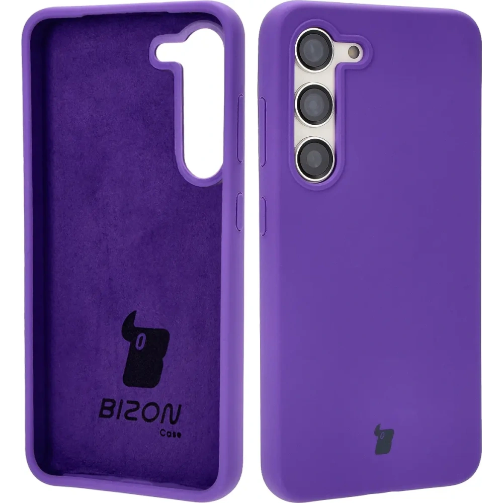 Silikonowe etui Bizon Soft Case do Samsung Galaxy S23 fioletowe