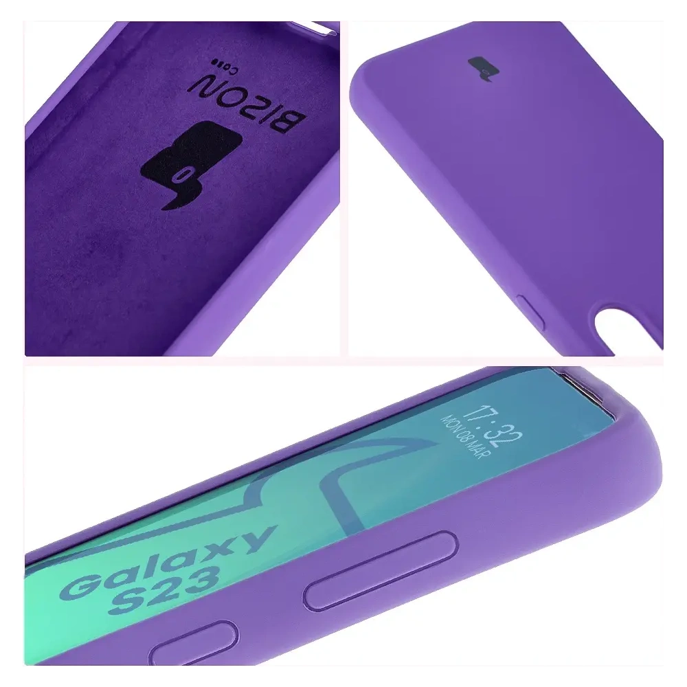 Silikonowe etui Bizon Soft Case do Samsung Galaxy S23 fioletowe
