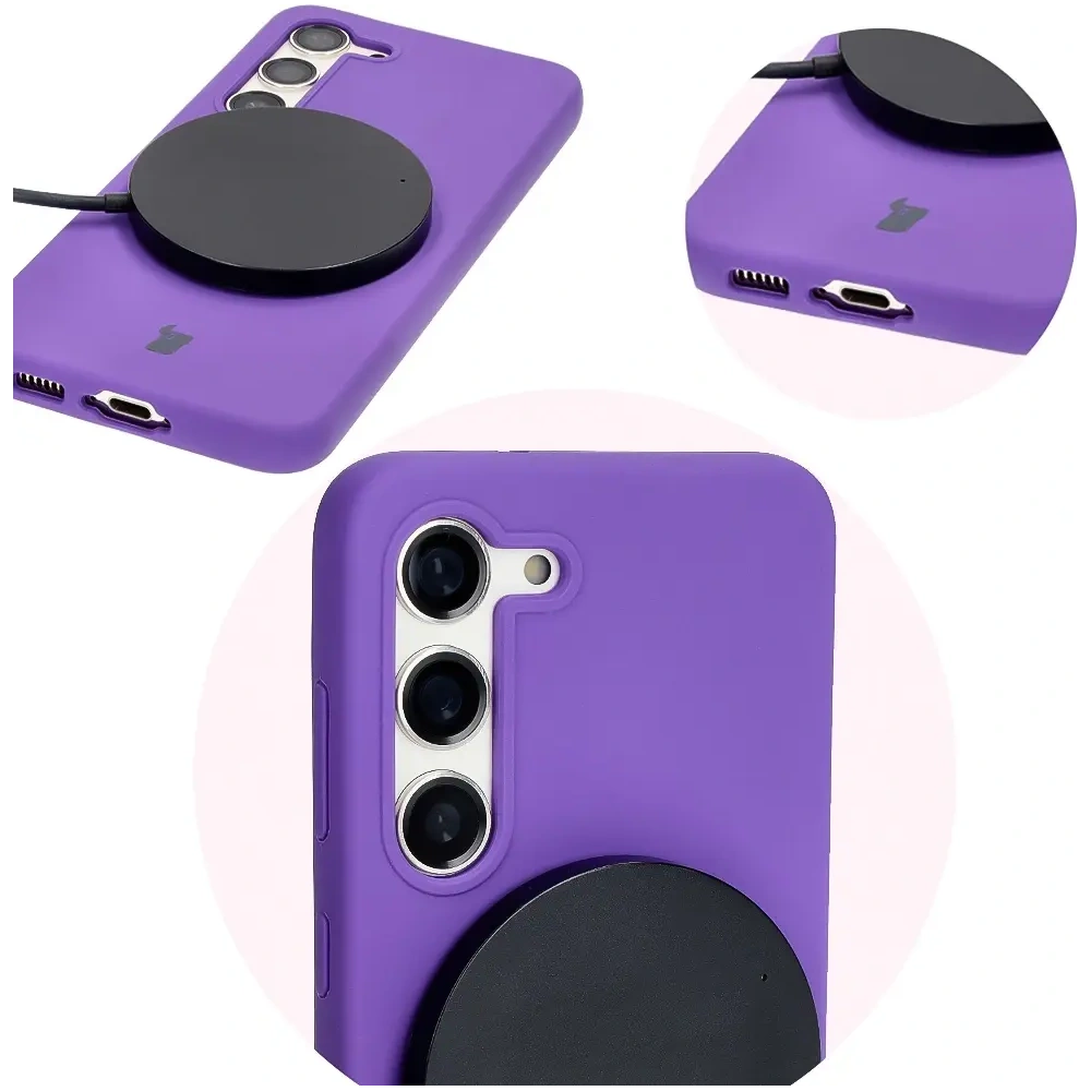 Silikonowe etui Bizon Soft Case do Samsung Galaxy S23 fioletowe