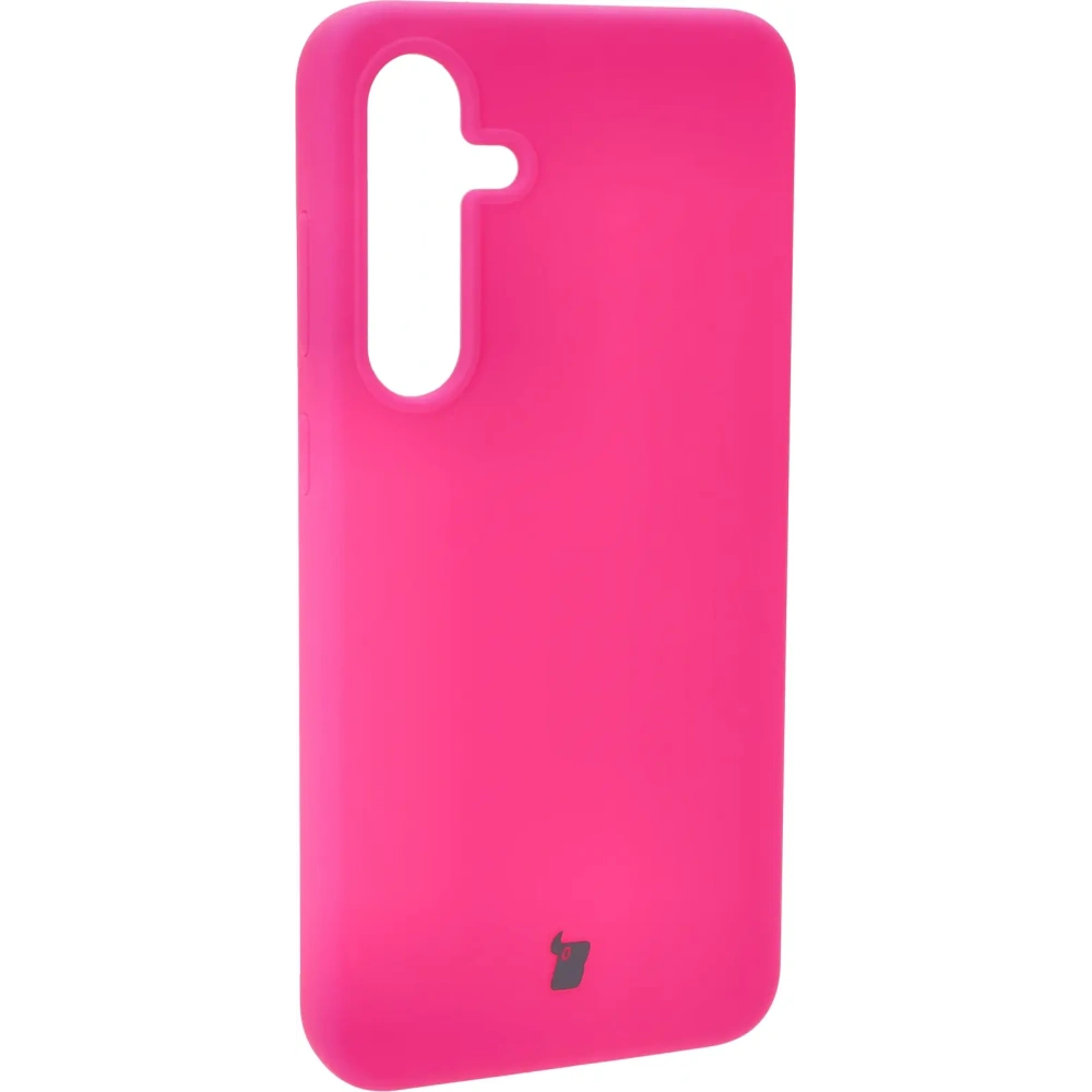 Silikonowe etui Bizon Soft Case do Samsung Galaxy S24 Plus neonowo-różowe