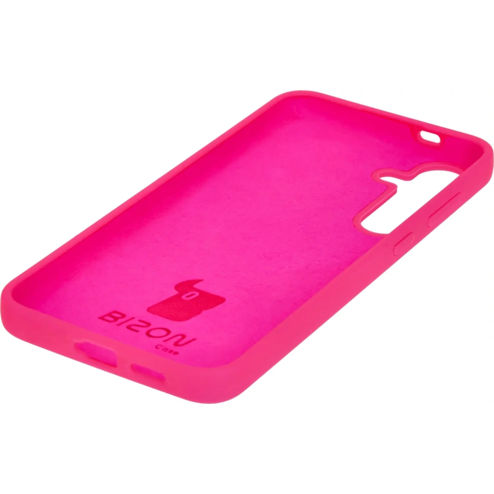 Silikonowe etui Bizon Soft Case do Samsung Galaxy S24 Plus neonowo-różowe